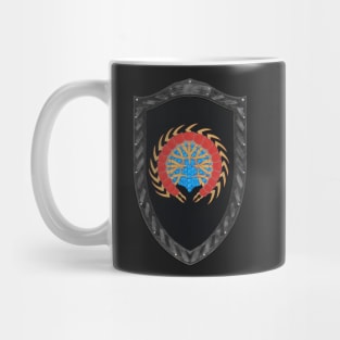 Many Legs, Many Eggs (Shield desaturated Celtic Rope) Mug